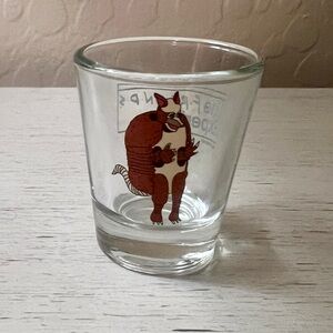 Friends Ross Holiday Armadillo 1 Ounce Shot Mini Glass NIB